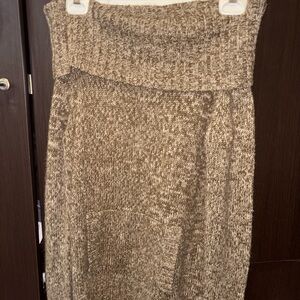 ROXY small off the shoulder Cozy Knit Brown Sweater